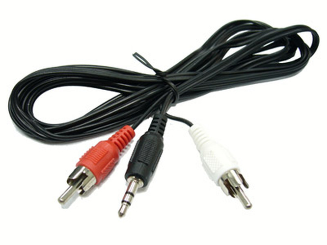 Кабель Jack 3.5(п) - 2 RCA(п) Орбита OT-AVC34 пвх черный 3 м. (TD-240)