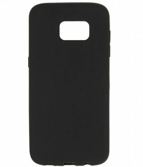 Накладка Samsung S7 Edge черный матовый 1мм силикон Однотонный