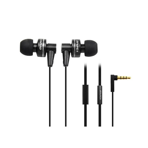 Наушники Awei ES-900i вакуумные, проводные, Jack 3.5, микрофон, черный - 2