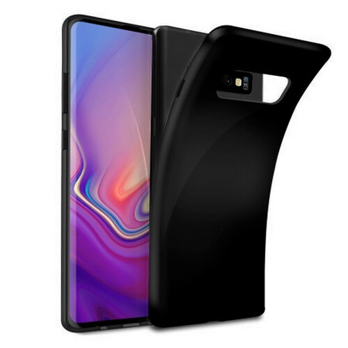 Накладка Samsung S10 Plus черный Soft Touch силикон Однотонный