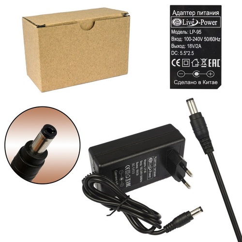 Блок питания Live-Power LP-95 18V 2A 5,5*2,5 мм