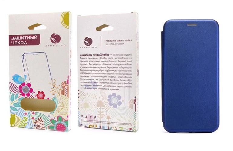 Чехол-книжка Xiaomi Redmi 7 синий горизонтальный ZB