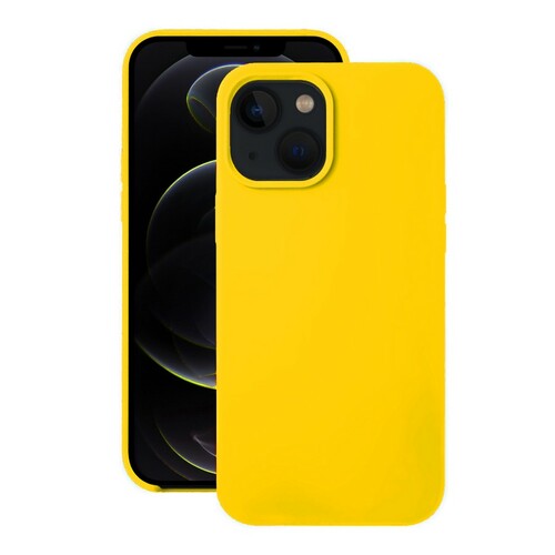 Накладка Apple iPhone 13 желтый Silicone Case без лого