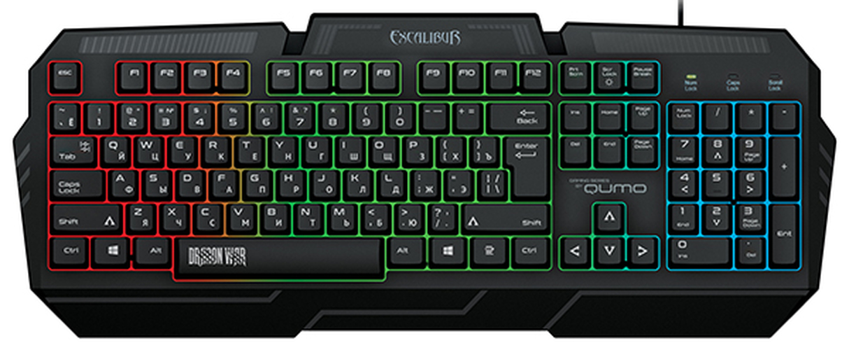 Клавиатура Qumo Excalibur K67 проводная игровая с подсветкой черный