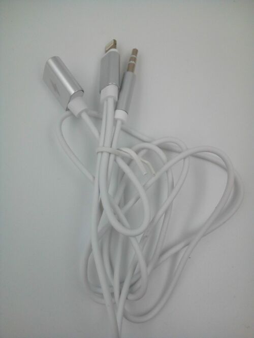 Переходник 8 pin lightning-8 pin Lightning - Jack 3.5(п) KIN KY188 белый - 2