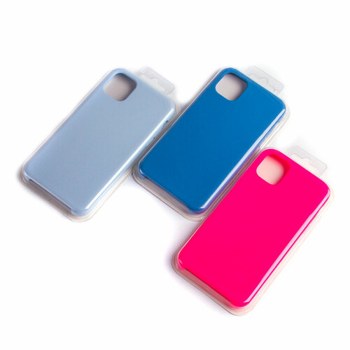 Накладка Apple iPhone 11 ярко-малиновый Silicone Case без лого
