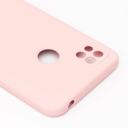 Накладка Xiaomi Redmi 10A/9C/Poco C31 светло-розовый с защитой камеры Silicone Case Full без лого - 4