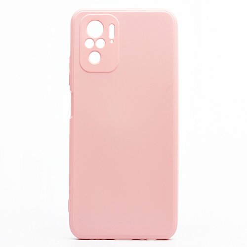 Накладка Xiaomi Redmi Note 10/10S/Poco M5S светло-розовый с защитой камеры Silicone Case Full без лого