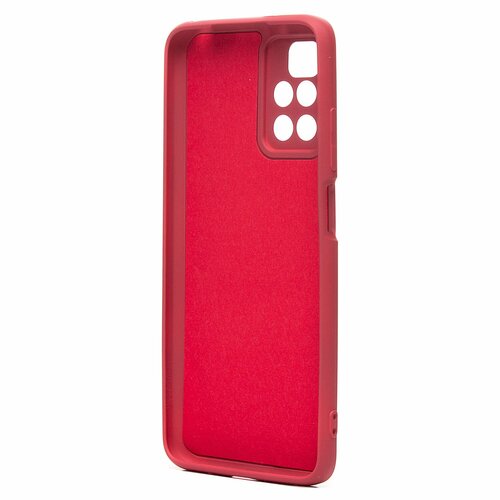 Накладка Xiaomi Redmi 10 бордовый с защитой камеры Silicone Case Full без лого - 3
