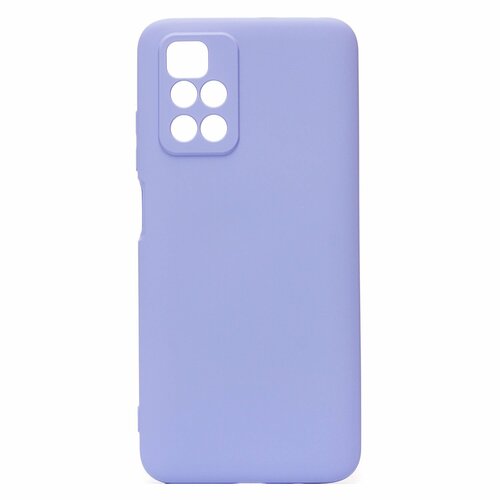 Накладка Xiaomi Redmi 10 сиреневый с защитой камеры Silicone Case Full без лого