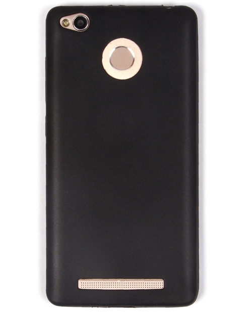 Накладка Xiaomi Redmi 3S/3X/3 Pro черный матовый 0.8мм силикон Однотонный
