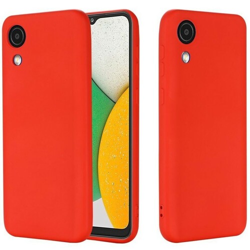 Накладка Samsung A03 Core красный Silicone Case Full без лого