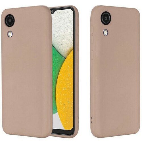Накладка Samsung A03 Core бежевый Silicone Case Full без лого