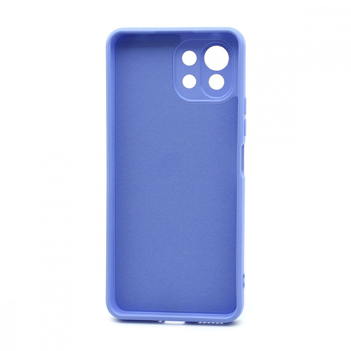 Накладка Xiaomi Mi11 Lite голубой с защитой камеры силикон Под оригинал без логотипа - 2
