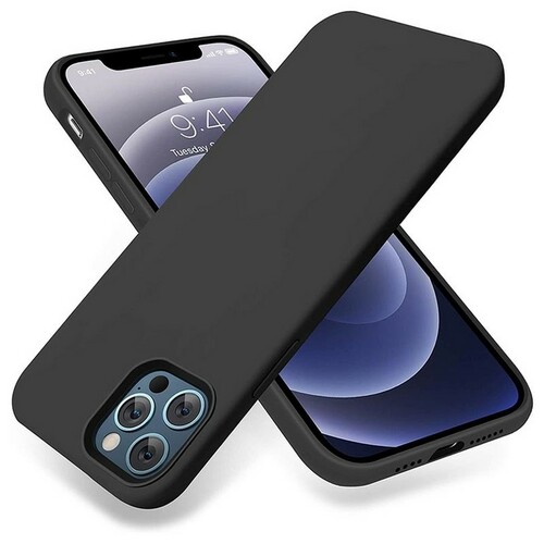 Накладка Apple iPhone 13 Pro Max черный матовый 1мм силикон Однотонный