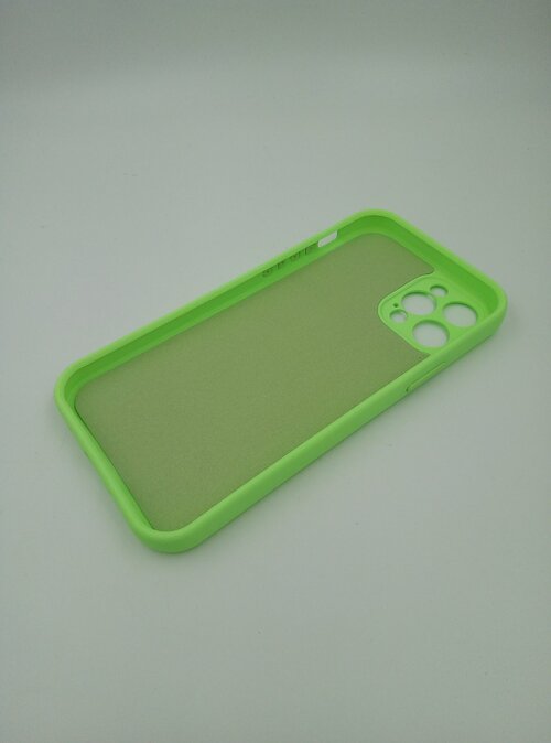 Накладка Apple iPhone 12 Pro салатовый Soft Touch с защитой камеры силикон Животные Лама - 2