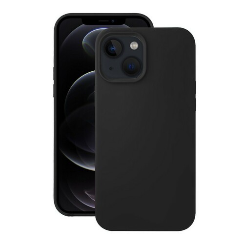 Накладка Apple iPhone 13 черный Silicone Case без лого