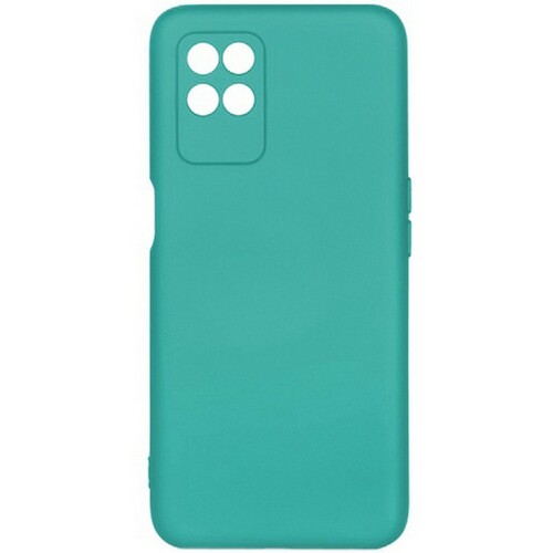 Накладка Realme 8i/Narzo 50 бирюзовый с защитой камеры Silicone Case без лого