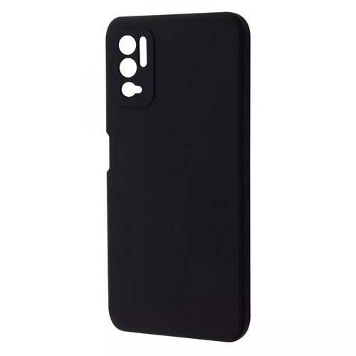 Накладка Xiaomi Poco M3 Pro/Redmi Note 10T/Note 10 5G черный Soft Touch силикон Однотонный