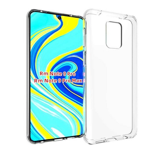 Накладка Xiaomi Redmi Note 9S/9 Pro/9 Pro Max прозрачный 1мм силикон