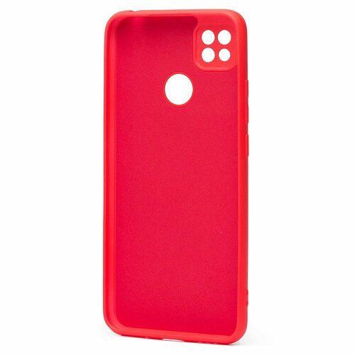 Накладка Xiaomi Redmi 10A/9C/Poco C31 красный с защитой камеры Silicone Case Full без лого - 3