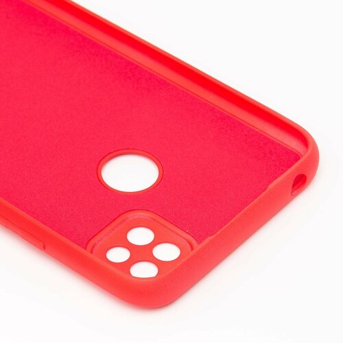 Накладка Xiaomi Redmi 10A/9C/Poco C31 красный с защитой камеры Silicone Case Full без лого - 7