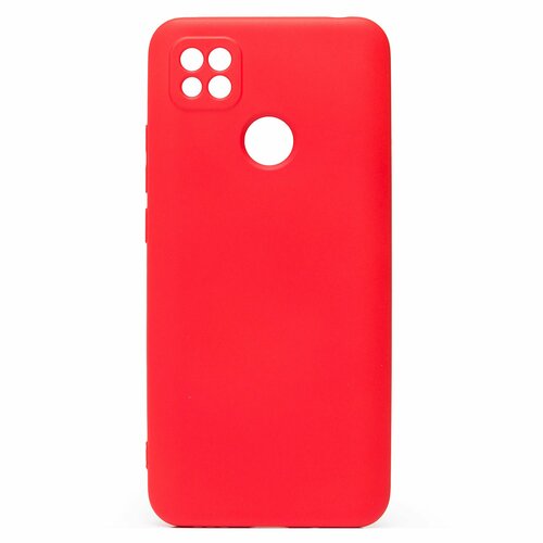 Накладка Xiaomi Redmi 10A/9C/Poco C31 красный с защитой камеры Silicone Case Full без лого