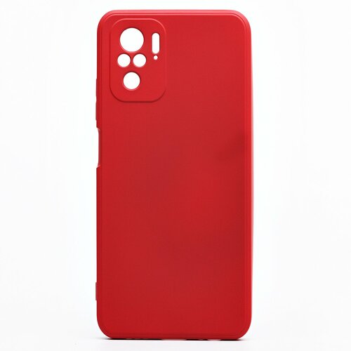 Накладка Xiaomi Redmi Note 10/10S/Poco M5S бордовый с защитой камеры Silicone Case Full без лого