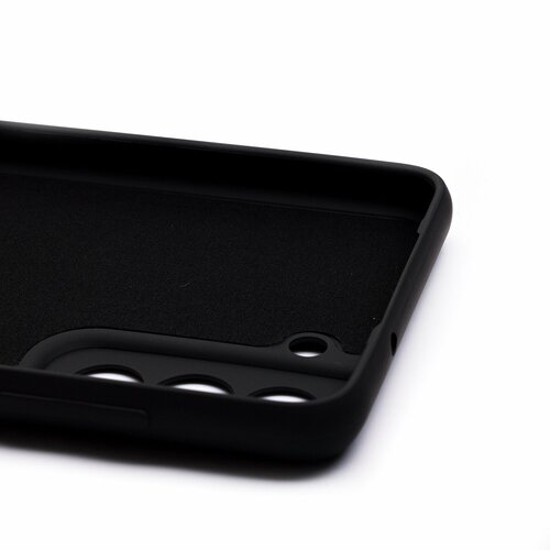 Накладка Samsung S21 FE черный с защитой камеры Silicone Case Full без лого - 3