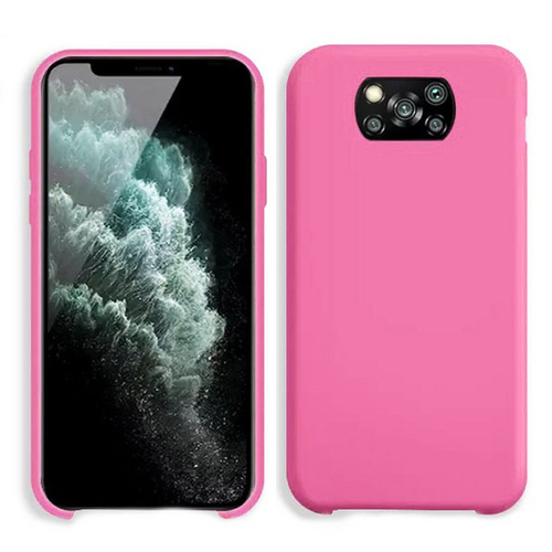 Накладка Xiaomi Poco X3/X3 Pro розовый Silicone Case без лого