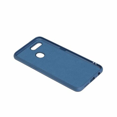 Накладка Oppo A5s/A7/A7N/AX7 синий DF Silicone Case без лого - 3