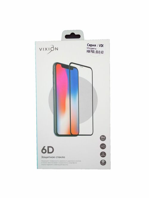Защитное стекло Huawei Honor 20S/Nova 4E/P30 Lite черный FullGlue Vixion - 2