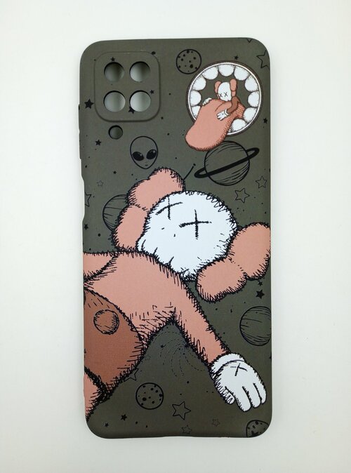 Накладка Samsung S22 хаки фосфорный силикон Космос Kaws - 2