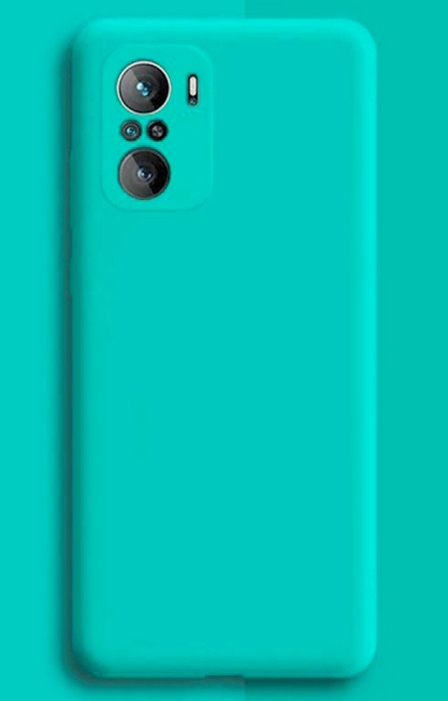 Накладка Xiaomi Redmi Note 10/10S/Poco M5S бирюзовый Soft Touch силикон Однотонный