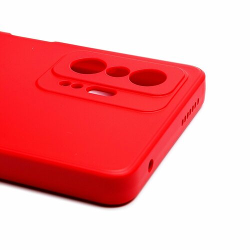 Накладка Xiaomi Mi11T/Mi11T Pro красный с защитой камеры Silicone Case Full без лого - 3