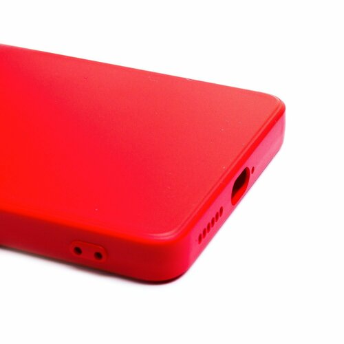 Накладка Xiaomi Mi11T/Mi11T Pro красный с защитой камеры Silicone Case Full без лого - 4