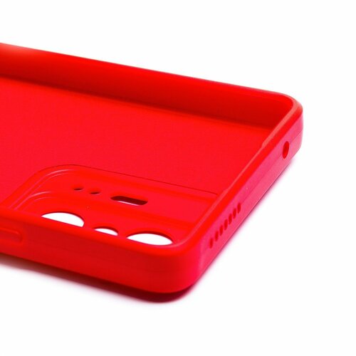 Накладка Xiaomi Mi11T/Mi11T Pro красный с защитой камеры Silicone Case Full без лого - 5