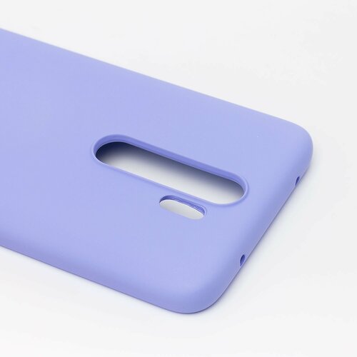 Накладка Xiaomi Redmi Note 8 Pro сиреневый с защитой камеры Silicone Case Full без лого - 4