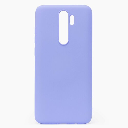 Накладка Xiaomi Redmi Note 8 Pro сиреневый с защитой камеры Silicone Case Full без лого