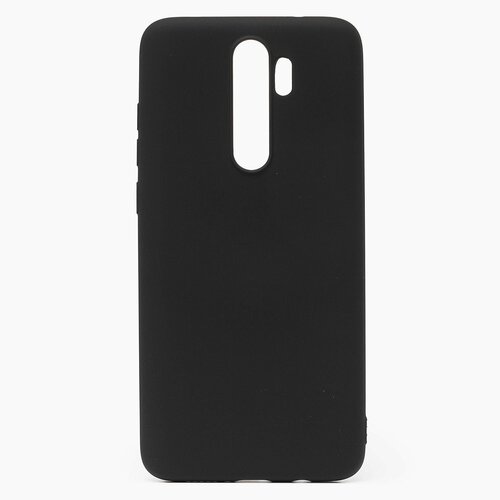 Накладка Xiaomi Redmi Note 8 Pro черный с защитой камеры Silicone Case Full без лого