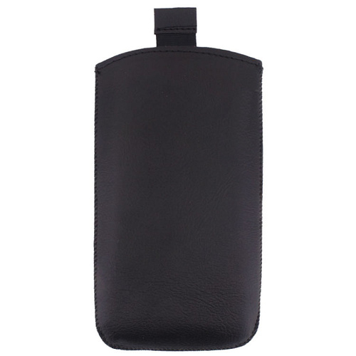 Чехол на вытяжке 157*73мм с магнитом черный имитация кожи