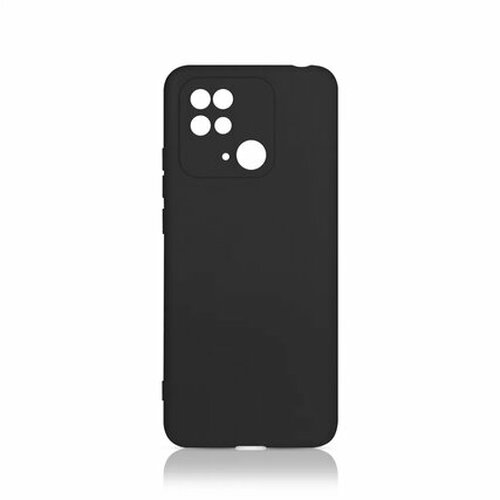 Накладка Xiaomi Redmi 10C черный матовый силикон DF Однотонный - 2