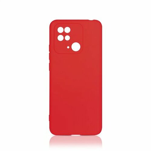 Накладка Xiaomi Redmi 10C красный матовый силикон DF Однотонный - 2