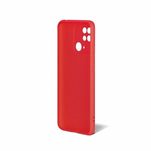 Накладка Xiaomi Redmi 10C красный матовый силикон DF Однотонный - 3