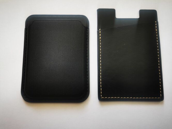 Визитница для пластиковых карт черный на клеевой основе ZB Для одной карты со строчкой - 2