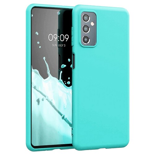 Накладка Samsung M52 бирюзовый Soft Touch силикон Однотонный