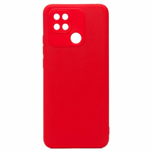 Накладка Xiaomi Redmi 10C красный с защитой камеры Silicone Case Full без лого - 2