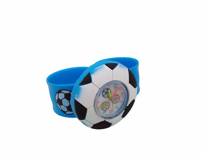 Наручные часы детские Фигура Мяч синий сгибаемый браслет