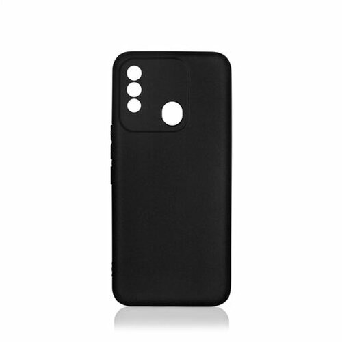 Накладка Tecno Spark 8 черный матовый силикон DF Однотонный