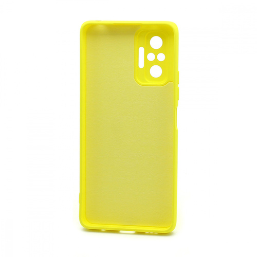 Накладка Xiaomi Redmi Note 10 Pro желтый с защитой камеры силикон Под оригинал без логотипа - 2